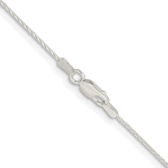 Sterling Silver Rhodium-plated .95mm Diamond-cut Round Spiga Chain - 7