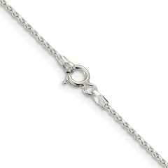 Sterling Silver Rhodium-plated 1.25mm Diamond-cut Round Spiga Chain - 8