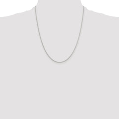 Sterling Silver Rhodium-plated 1.25mm Diamond-cut Round Spiga Chain - 8