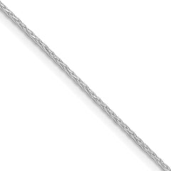 Sterling Silver Rhodium-plated 1.25mm Diamond-cut Round Spiga Chain - 8