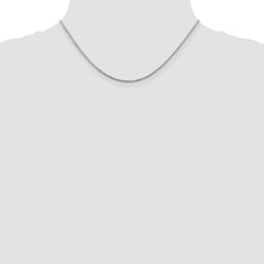 Sterling Silver Rhodium-plated 1.45mm Diamond-cut Round Spiga Chain - 5