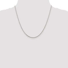 Sterling Silver Rhodium-plated 1.45mm Diamond-cut Round Spiga Chain - 8