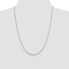 Sterling Silver Rhodium-plated 1.45mm Diamond-cut Round Spiga Chain - 6