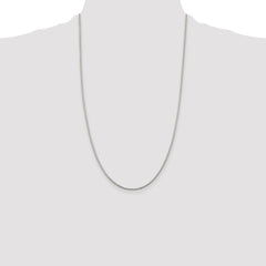 Sterling Silver Rhodium-plated 1.45mm Diamond-cut Round Spiga Chain - 7