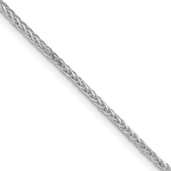 Sterling Silver Rhodium-plated 1.45mm Diamond-cut Round Spiga Chain - 8