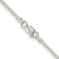 Sterling Silver 1.7mm Diamond-cut Round Spiga Chain - 7