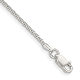 Sterling Silver 1.7mm Diamond-cut Round Spiga Chain - 9
