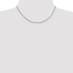 Sterling Silver Rhodium-plated 1.7mm Diamond-cut Round Spiga Chain - 7