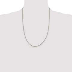 Sterling Silver Rhodium-plated 1.7mm Diamond-cut Round Spiga Chain - 8