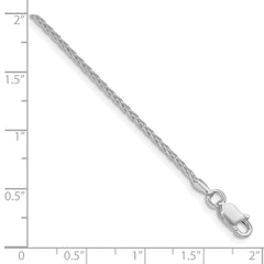 Sterling Silver Rhodium-plated 1.7mm Diamond-cut Round Spiga Chain - 3