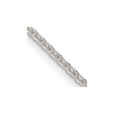 Sterling Silver 1.7mm Diamond-cut Round Spiga Chain - 10