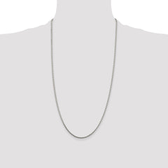 Sterling Silver 2.15mm Diamond-cut Round Spiga Chain - 9