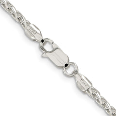 Sterling Silver 2.85mm Diamond-cut Round Spiga Chain - 7