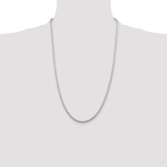Sterling Silver 2.85mm Diamond-cut Round Spiga Chain - 4