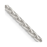 Sterling Silver 2.85mm Diamond-cut Round Spiga Chain - 6