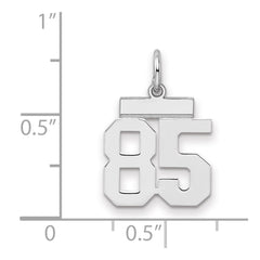 Sterling Silver/Rhodium-plated Polished Number 85 Charm - 2