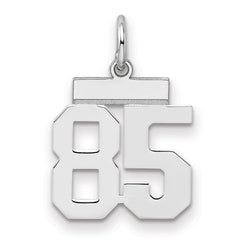 Sterling Silver/Rhodium-plated Polished Number 85 Charm - 2
