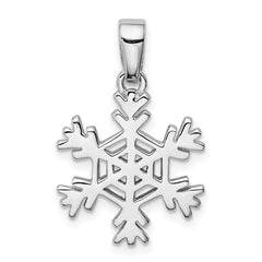 Sterling Silver Rhodium-plated Snowflake Earrings and Pendant Set