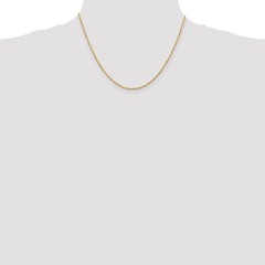 14K 18 Inch 1.85mm Diamond-cut Quadruple Rope Lobster Clasp Chain