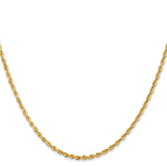 14K 16 Inch 2.25mm Diamond-cut Quadruple Rope Lobster Clasp Chain