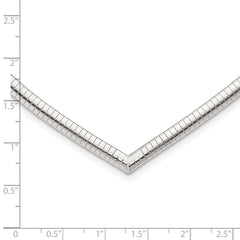 Sterling Silver 4mm Cubetto V-shaped Necklace