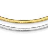 Sterling Silver Flash Gold-plated Reversible 3mm Cubetto Chain