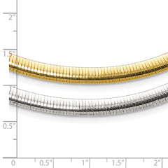 Sterling Silver Flash Gold-plate Reversible 5.75mm Cubetto Chain