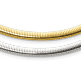 Sterling Silver Flash Gold-plate Reversible 5.75mm Cubetto Chain