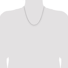 Sterling Silver Rhodium-plated .95mm Diamond-cut Round Box Chain - 3