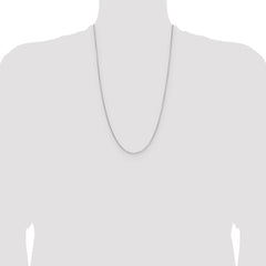 Sterling Silver Rhodium-plated .95mm Diamond-cut Round Box Chain - 2