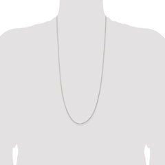 Sterling Silver 1.1mm Diamond-cut Round Box Chain - 7