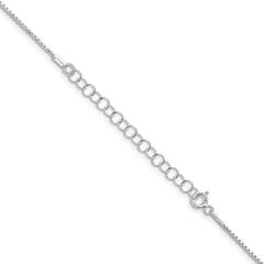Sterling Silver 1.1mm Diamond-cut Round Box Chain w/2in ext.