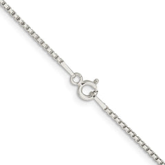 Sterling Silver 1.3mm Diamond-cut Round Box Chain - 8