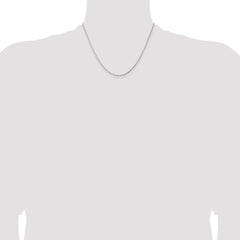 Sterling Silver 1.3mm Diamond-cut Round Box Chain - 6