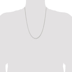 Sterling Silver 1.3mm Diamond-cut Round Box Chain - 8