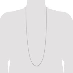 Sterling Silver 1.3mm Diamond-cut Round Box Chain