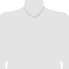 Sterling Silver Rhodium-plated 1.3mm Diamond-cut Round Box Chain