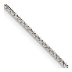 Sterling Silver 1.3mm Diamond-cut Round Box Chain - 6
