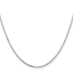 Sterling Silver 1.5mm Diamond-cut Round Box Chain - 7