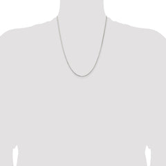 Sterling Silver 1.5mm Diamond-cut Round Box Chain w/4in ext.