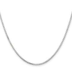 Sterling Silver Rhodium-plated 1.5mm Diamond-cut Round Box Chain w/4in ext.