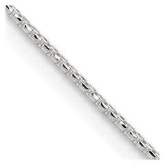 Sterling Silver 1.5mm Diamond-cut Round Box Chain - 7