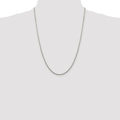Sterling Silver Rhodium-plated 1.75mm Diamond-cut Round Box Chain - 6