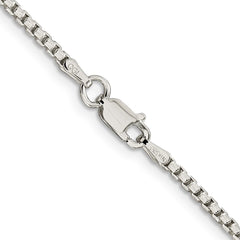 Sterling Silver 2mm Diamond-cut Round Box Chain - 5