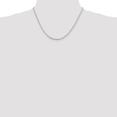 Sterling Silver 2mm Diamond-cut Round Box Chain - 4