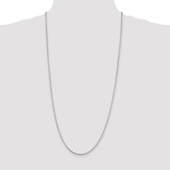 Sterling Silver Rhodium-plated 2mm Diamond-cut Round Box Chain - 6
