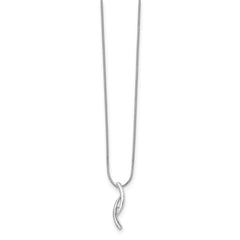 White Ice Sterling Silver Rhodium-plated 18 Inch Diamond Necklace with 2 Inch Extender - 2
