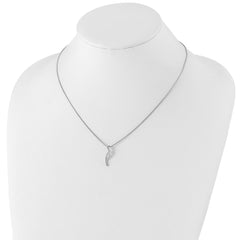 White Ice Sterling Silver Rhodium-plated 18 Inch Diamond Necklace with 2 Inch Extender - 2