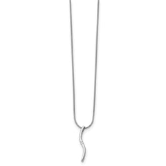 White Ice Sterling Silver Rhodium-plated 18 Inch Diamond Necklace with 2 Inch Extender - 10