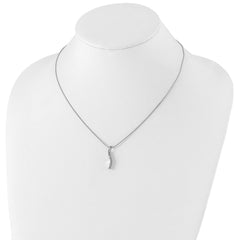 White Ice Sterling Silver Rhodium-plated 18 Inch Diamond Necklace with 2 Inch Extender - 10